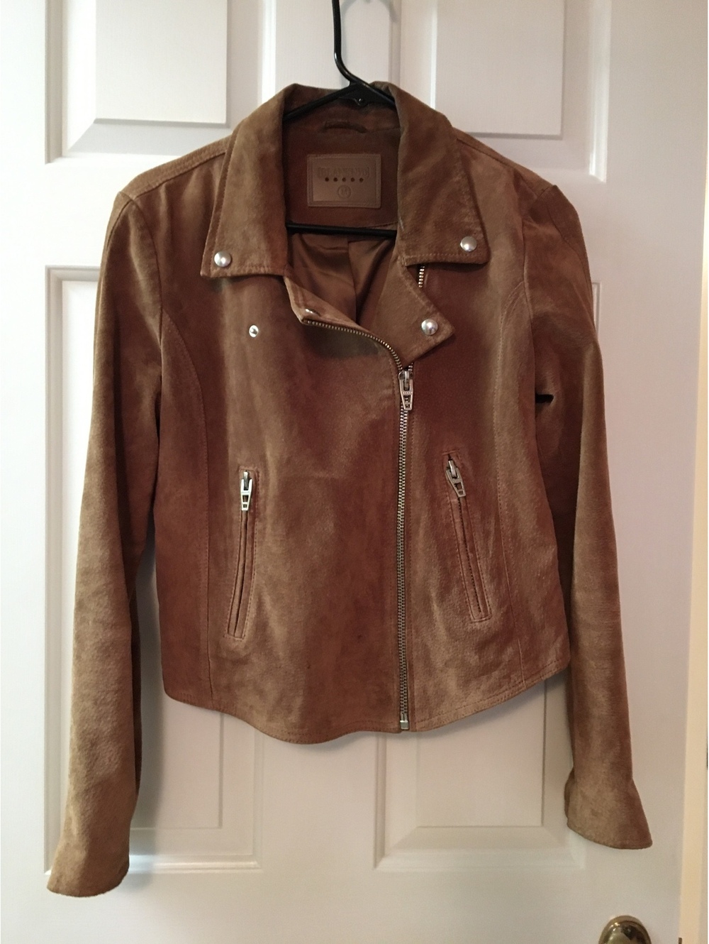 BLANKNYC Brown Suede Moto Jacket Medium